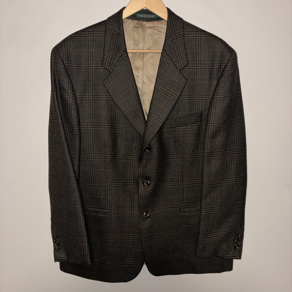 Vintage Dayton's Marshall Field's Hudson's Blazer Mens 42S 100% Wool Plaid